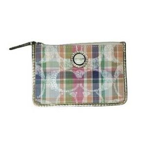 Coach Multicolor Plaid Women's Coin Pouch/Card Holder